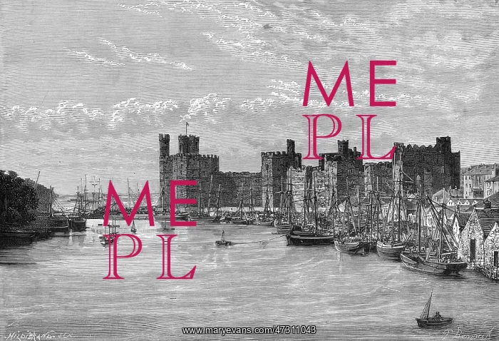 : CAERNARVON CASTLE / WALES : CAERNARVON CASTLE / WALES
