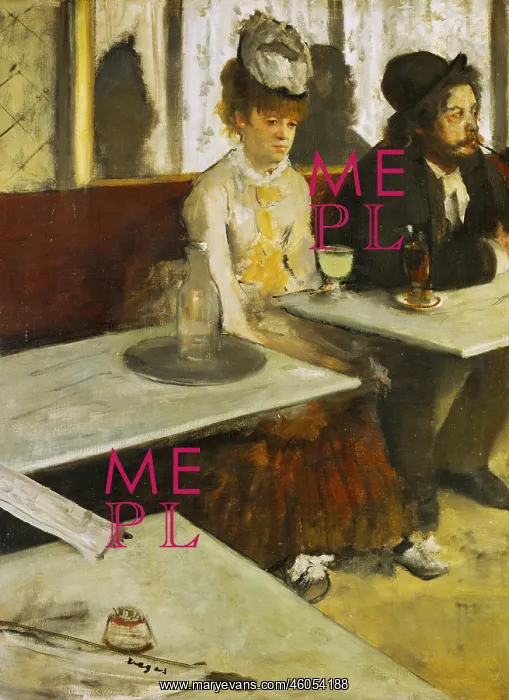 : In a cafe or The Absinthe, by Degas : In a cafe or The Absinthe, by Degas
