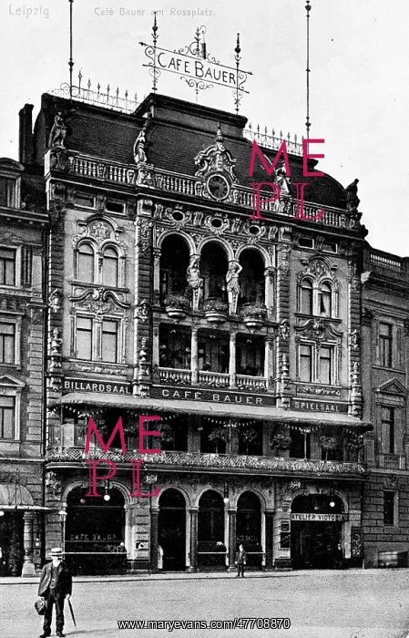 : Cafe Bauer on Rossplatz, Leipzig, Germany : Cafe Bauer on Rossplatz, Leipzig, Germany