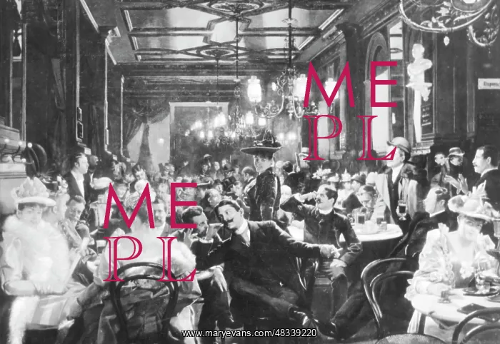 : Cafe in Berlin, 1892 : Cafe in Berlin, 1892
