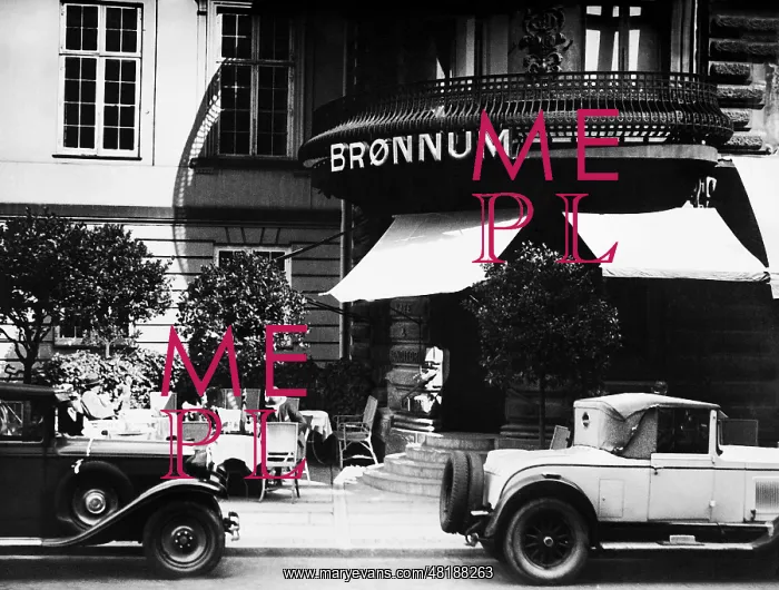 : Cafe Bronnum in Copenhagen, 1931 : Cafe Bronnum in Copenhagen, 1931