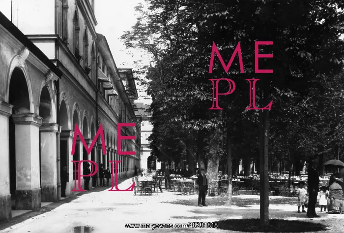 : Cafe in Hofgarten, Munich, Germany, 1905 : Cafe in Hofgarten, Munich, Germany, 1905