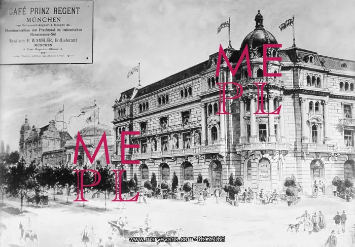 : Cafe Prinzregent, around 1880 : Cafe Prinzregent, around 1880