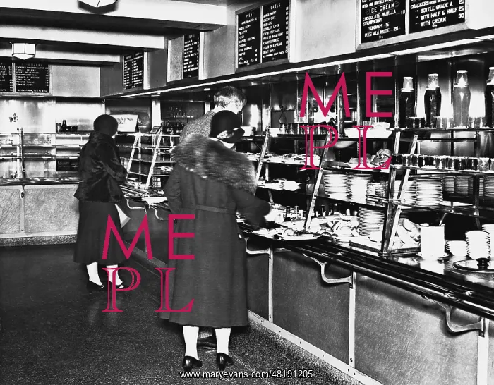 : Cafeteria in New York, 1935 : Cafeteria in New York, 1935