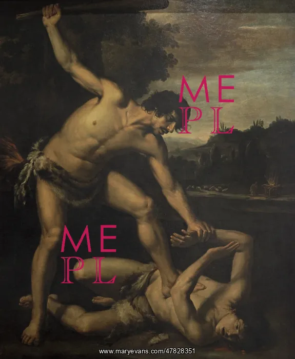 : Cain and Abel. Painting by Giuseppe Vermiglio : Cain and Abel. Painting by Giuseppe Vermiglio