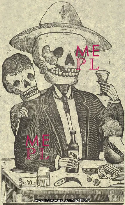 : Detail from Calavera Tapatia, translation: ? : Detail from Calavera Tapatia, translation: ?