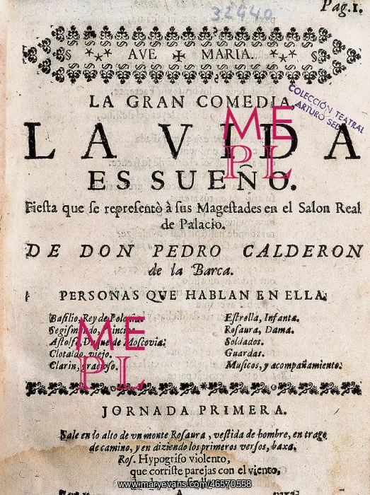 : CALDERON DE LA BARCA, Pedro (1600-1681) : CALDERON DE LA BARCA, Pedro (1600-1681)