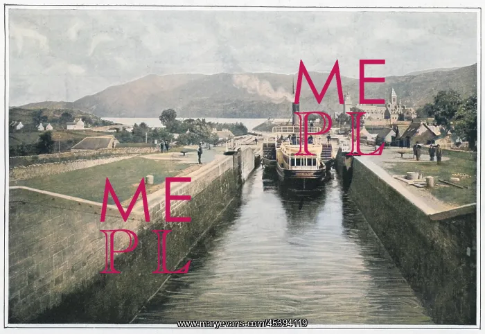 : Caledonian Canal, - circa 1900 : Caledonian Canal, - circa 1900