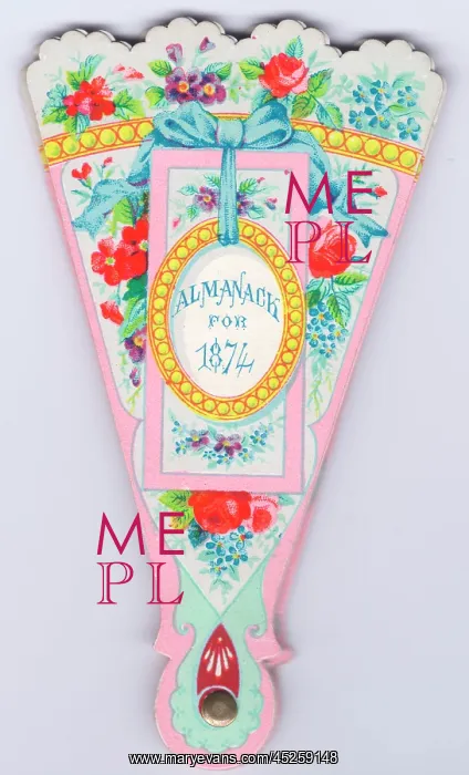  : Calendar for 1874 in the form of a fan