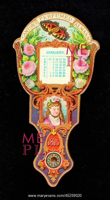 : Calendar for 1875 in the form of a fan : Calendar for 1875 in the form of a fan