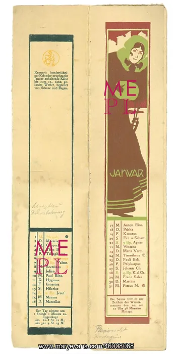 : Calendar sheet January, 1900 : Calendar sheet January, 1900
