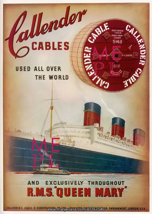 : Callender cables advertising poster : Callender cables advertising poster