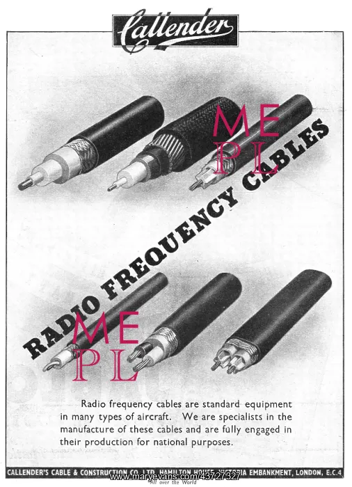 : Callenders Radio Frequency Cables. RF Cables : Callenders Radio Frequency Cables. RF Cables