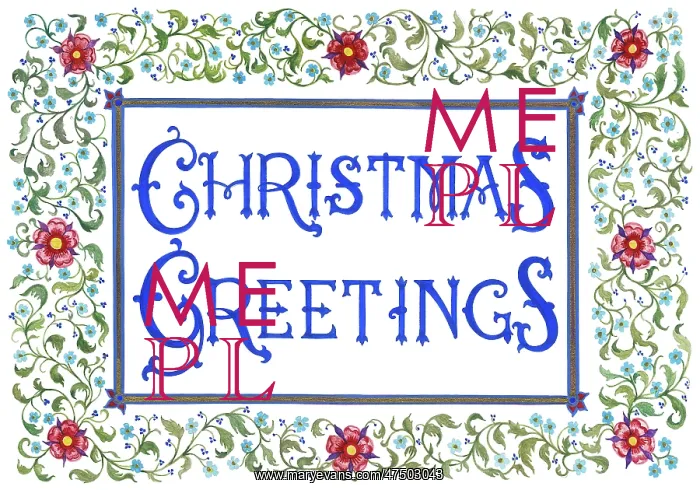 : Calligraphic'Christmas Greetings : Calligraphic'Christmas Greetings
