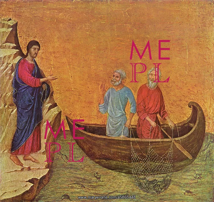 : The Calling of Peter and Andrew by Duccio di Buoninsegna : The Calling of Peter and Andrew by Duccio di Buoninsegna