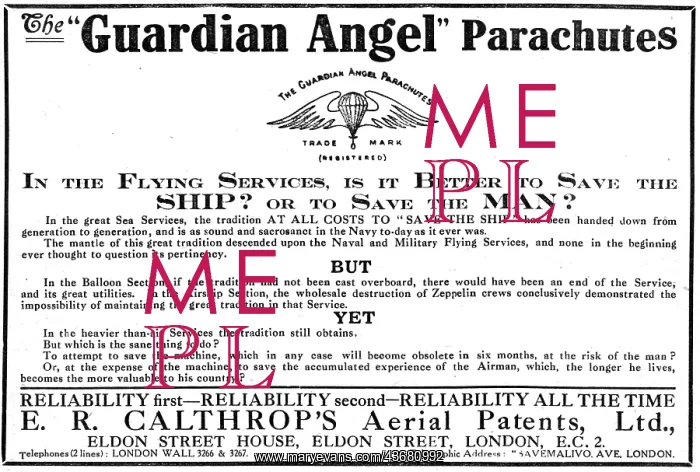 : Calthrop Guardian Angel Parachute : Calthrop Guardian Angel Parachute