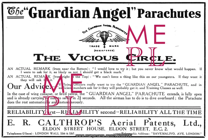 : Calthrop Guardian Angel Parachute : Calthrop Guardian Angel Parachute