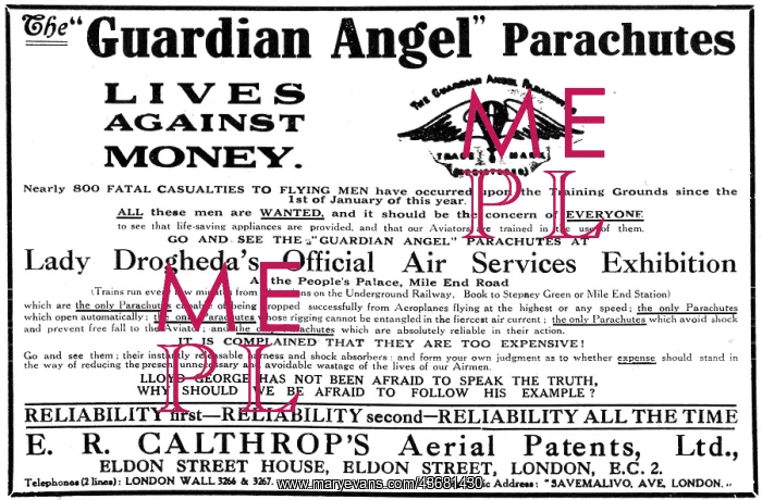 : Calthrop Guardian Angel Parachute : Calthrop Guardian Angel Parachute