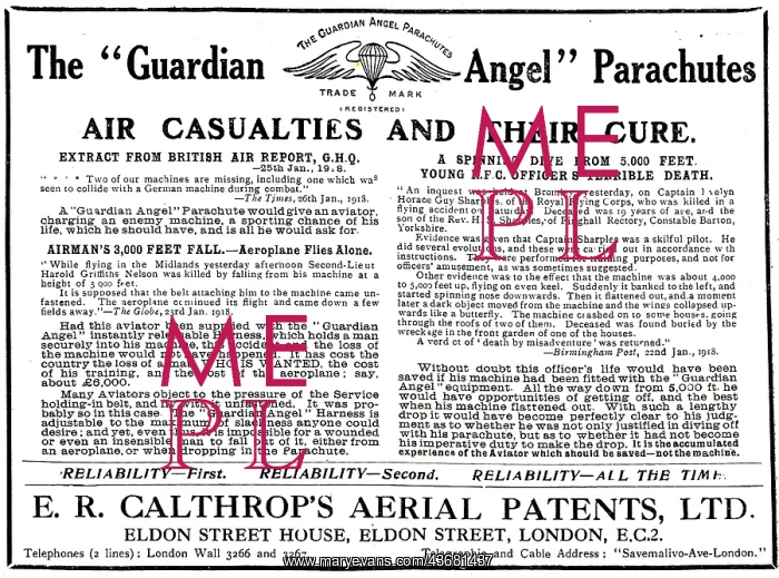 : Calthrop Guardian Angel Parachute : Calthrop Guardian Angel Parachute