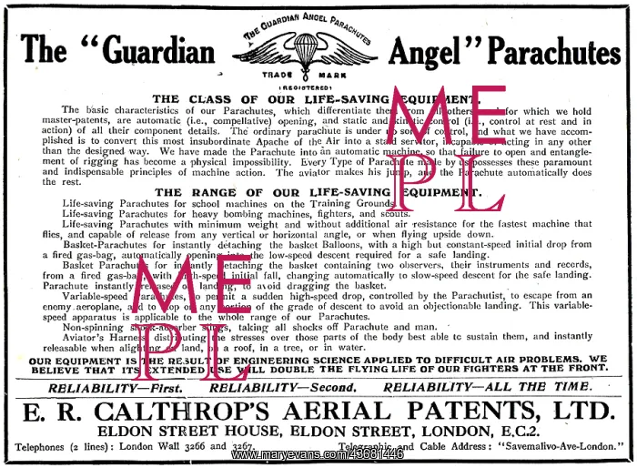  : Calthrop Guardian Angel Parachute