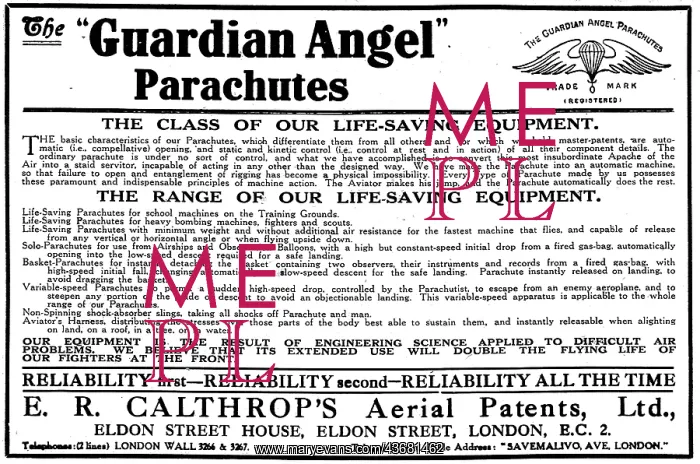 : Calthrop Guardian Angel Parachute : Calthrop Guardian Angel Parachute