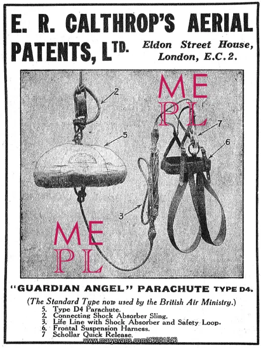 : Calthrop Guardian Angel Parachute Type D4 : Calthrop Guardian Angel Parachute Type D4