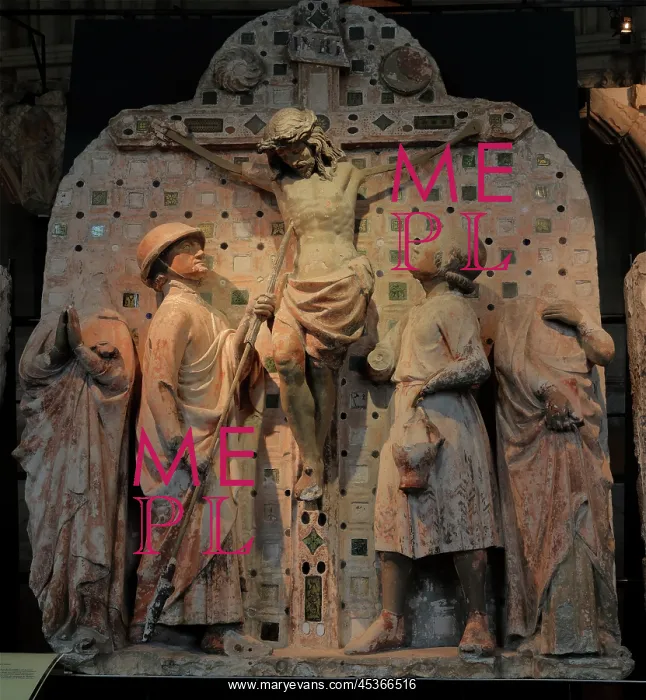 : Calvary, Crypt, Bourges Cathedral, Bourges, Centre : Calvary, Crypt, Bourges Cathedral, Bourges, Centre