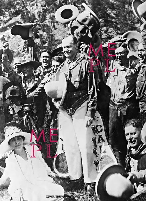 : Calvin Coolidge as a cowboy, 1927 : Calvin Coolidge as a cowboy, 1927