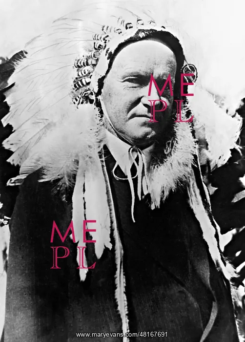 : Calvin Coolidge with Indian ornament : Calvin Coolidge with Indian ornament