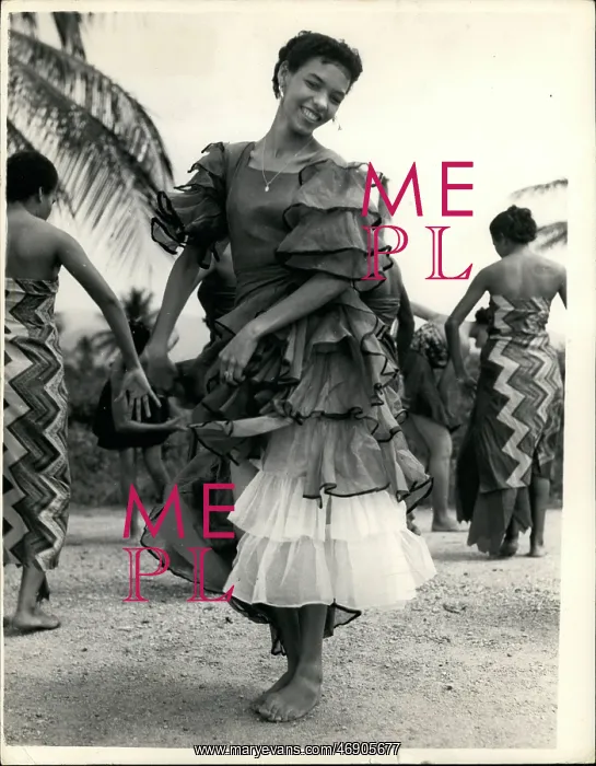 : Calypso dancing to welcome Princess Margaret, Trinidad : Calypso dancing to welcome Princess Margaret, Trinidad