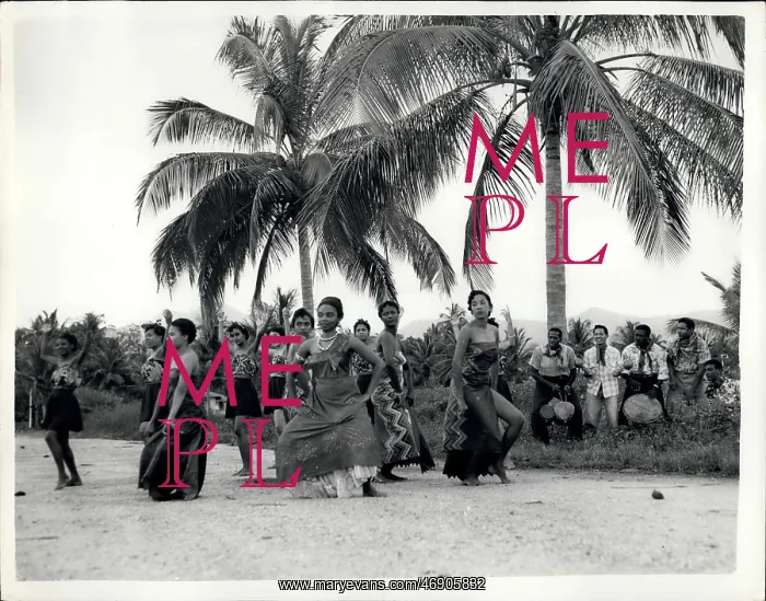 : Calypso dancing to welcome Princess Margaret, Trinidad : Calypso dancing to welcome Princess Margaret, Trinidad