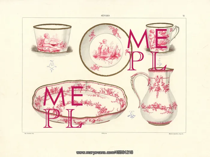 : Camaieu decoration on Sevres pottery : Camaieu decoration on Sevres pottery