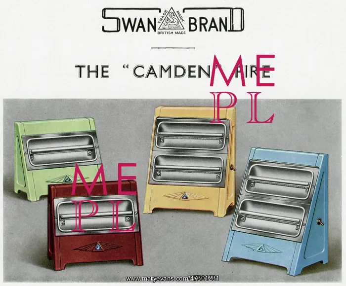 : Camden electric fire 1939 : Camden electric fire 1939