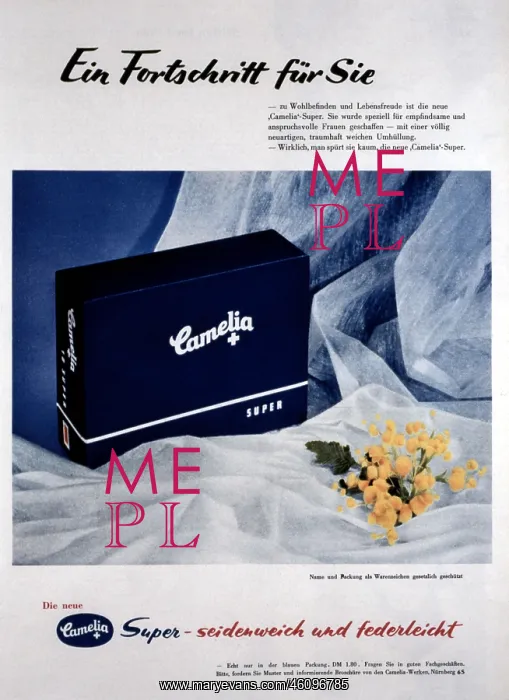 : Camelia panty liner advert : Camelia panty liner advert