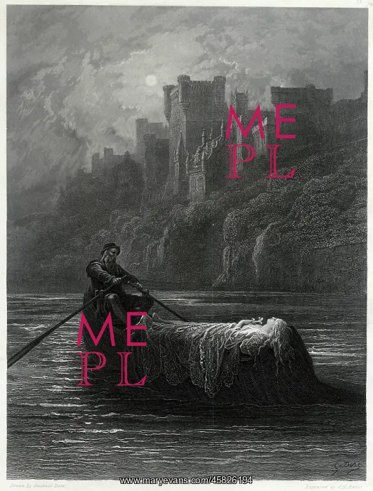 : Camelot. CAMELOT the body of Elaine, the Maid of Astolat, is rowed to Arthur's castle : Camelot. CAMELOT the body of Elaine, the Maid of Astolat, is rowed to Arthur's castle