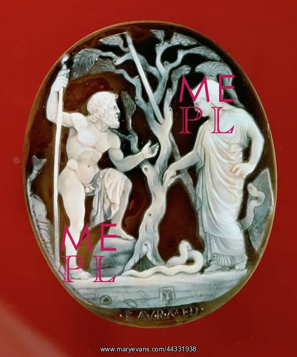 : Cameo of Poseidon and Athena : Cameo of Poseidon and Athena