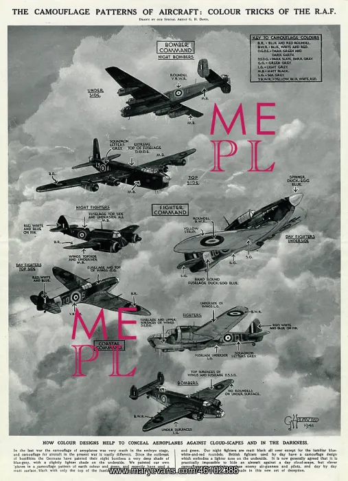 : Camouflage patterns of aircraft by G. H. Davis : Camouflage patterns of aircraft by G. H. Davis