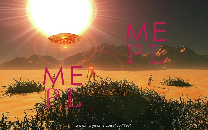 : Camouflaged flying saucers landing at a desert : Camouflaged flying saucers landing at a desert