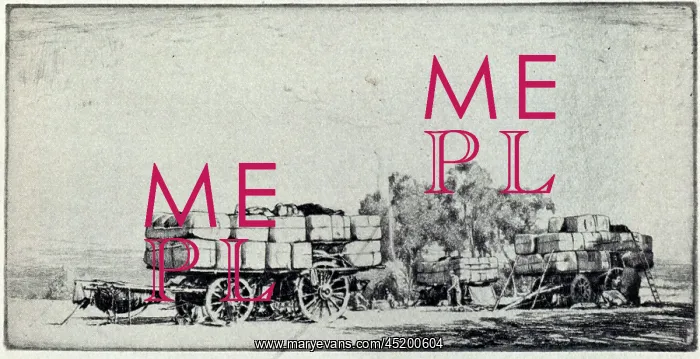 : The Camp. This etching shows a pair of huge carts : The Camp. This etching shows a pair of huge carts