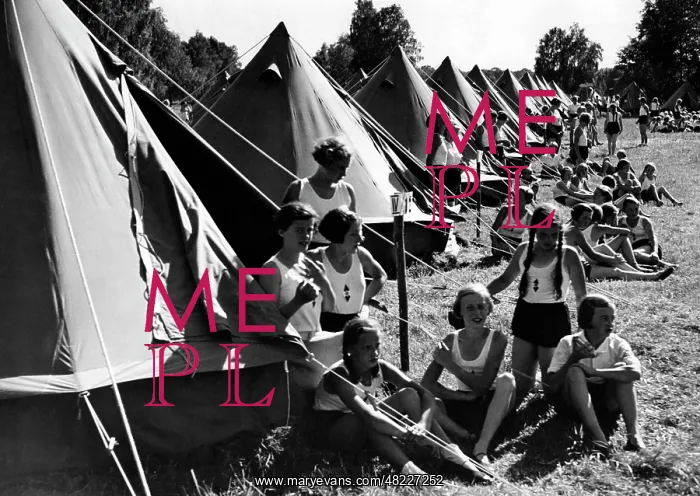 : Camp of the BDM in Brieselang, 1935 : Camp of the BDM in Brieselang, 1935