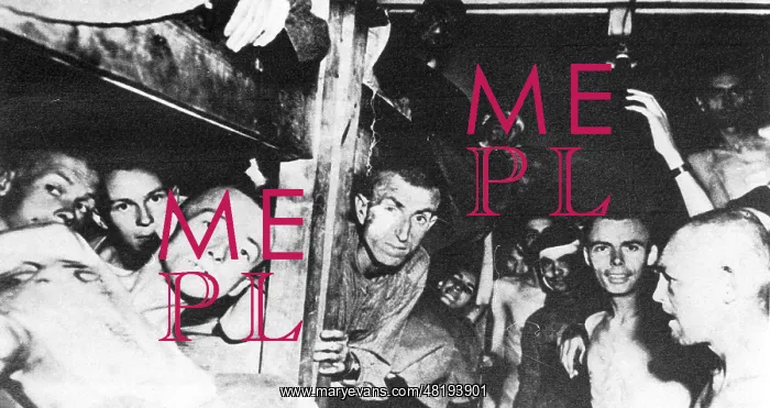 : Camp internees at Mauthausen concentration camp, 1938 (b / w p : Camp internees at Mauthausen concentration camp, 1938 (b / w p