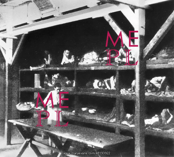 : Camp internees in the so-called hospital wing of the concent : Camp internees in the so-called hospital wing of the concent