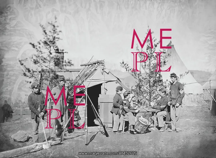 : Camp scene during the American Civil War : Camp scene during the American Civil War