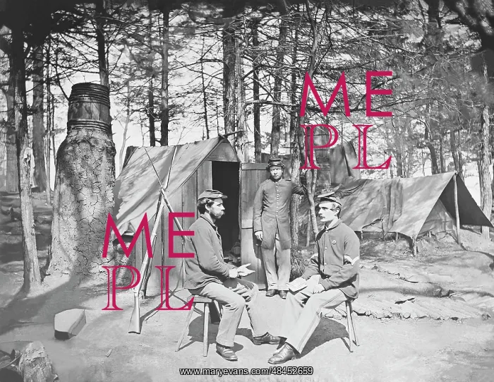 : Camp scene during the American Civil War : Camp scene during the American Civil War