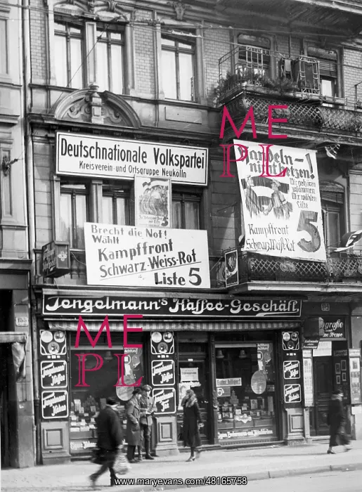  : Campaign office of the DNVP in Neukoelln, 1933