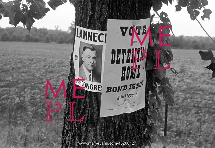 : Campaign posters, central Ohio, Route 40. ? : Campaign posters, central Ohio, Route 40. ?