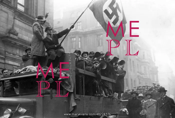 : Campaign ride through the streets of Berlin, 1933 : Campaign ride through the streets of Berlin, 1933