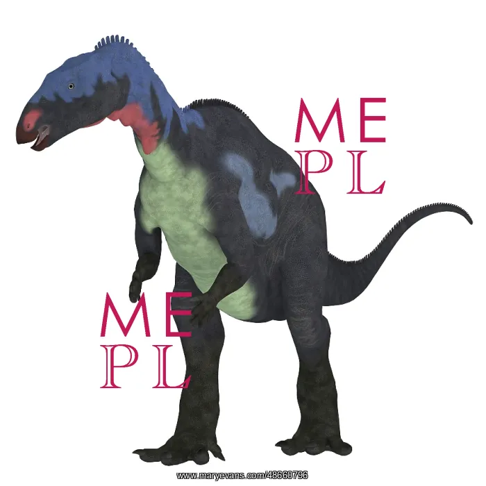 : Camptosaurus dinosaur, front view : Camptosaurus dinosaur, front view