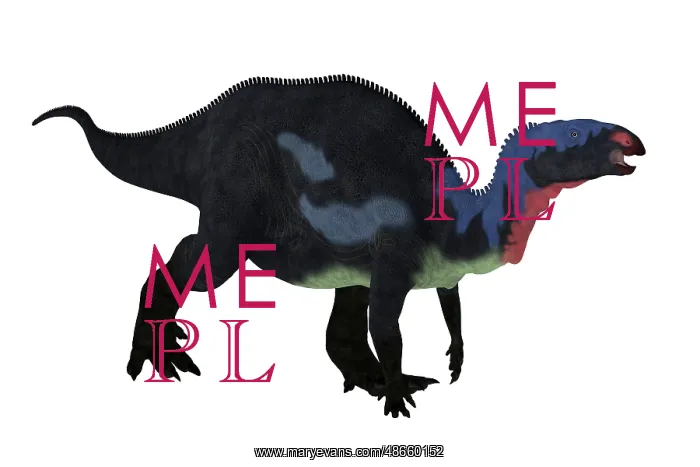 : Camptosaurus dinosaur walking, side view on white background : Camptosaurus dinosaur walking, side view on white background