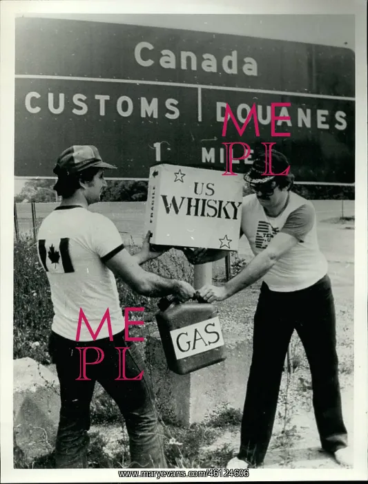 : Canada. 1972 - A thirsty Quebecer and a gas-starved American exchange goods : Canada. 1972 - A thirsty Quebecer and a gas-starved American exchange goods